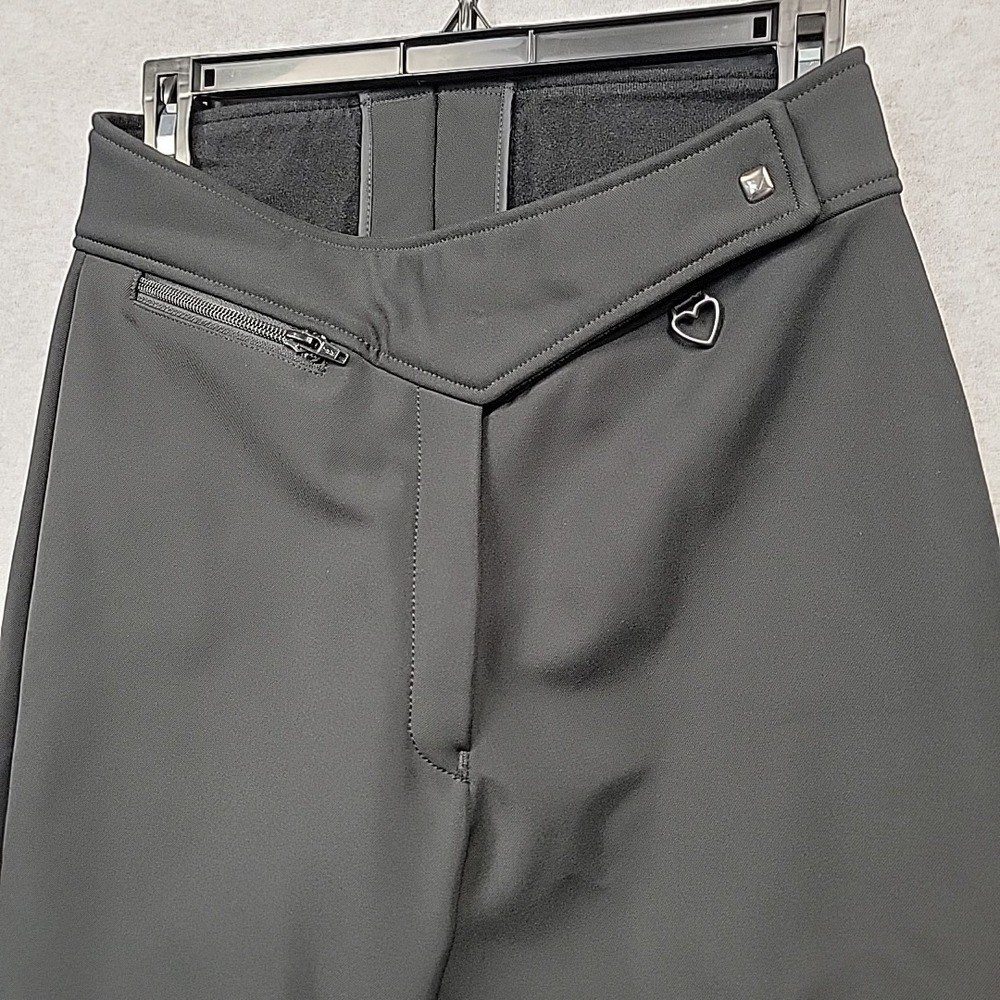 OBERMEYER Insulated Ski Snowboard Pants Black Women 8 Regular Stirrup High Rise